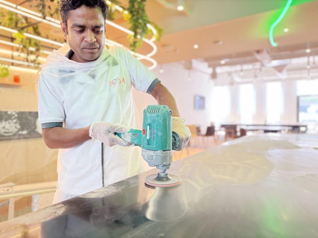 Marble countertop polishing dubai